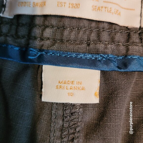 Eddie Bauer Cargo Pants 10 Rip Stop Type 46-1-18-C Mid Rise Gray Gorpcore - Picture 6 of 16